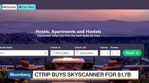 To offer you a more personalised experience, we (and the third parties we work with) collect info on how and when you use skyscanner. Ctrip Acquires Skyscanner For 1 7 Billion To Expand Bookings Bloomberg