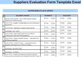 Establishing Vendor Selection Template Excel Lapbook