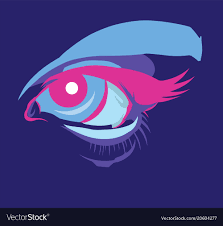 futuristic eye makeup in ultra violet