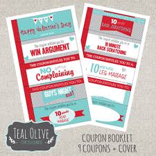 Valentine Coupon Book Printable Love Coupons Romantic Coupons