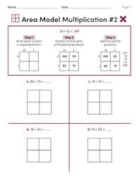Also learn the facts to easily understand math glossary with fun math worksheet online at splashlearn. Area Model Multiplication 2 Worksheet Education Com