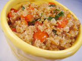 bulgur pilaf with tomatoes  shallots and mint