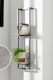 Buy Concrete Effect Slimline Wall Shelf