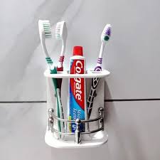 White Acrylic Wall Mounted Toothbrush