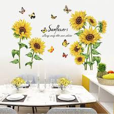 Wabjtam Summer Sunflower Wall Decals