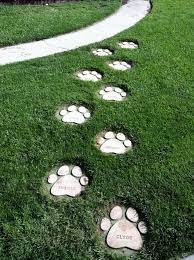 Dog Paws Stepping Stones Garden