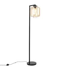 Design Floor Lamp Black With Amber