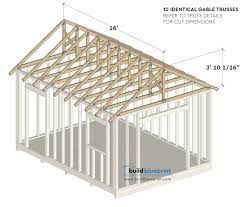 12x16 Shed Diy Plans Gable Roof