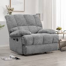 overstuffed reclining sofa chair with