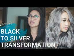 how to from black to silver hair you
