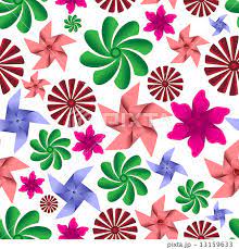 colorful pinwheel toys seamless pattern
