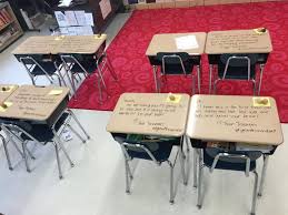 teacher transforms students desks into