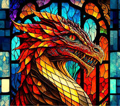 Dragon Window Cling Faux Stained Glass