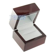 cherry rosewood wooden ring box display