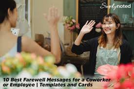 best farewell messages for a coworker