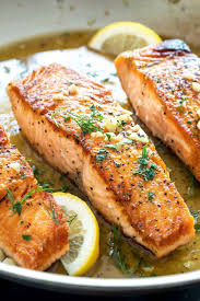 pan seared salmon with lemon garlic