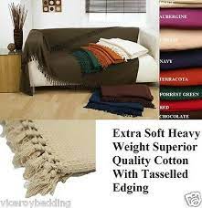 cotton woven sofa bed throw blanket