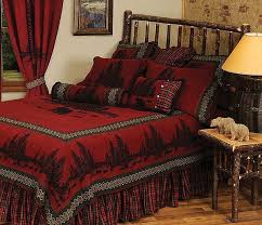 here rustic red black bedroom ideas