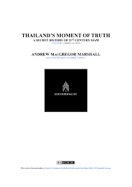 Thailand S Moment Of Truth Andrew Macgregor Marshall