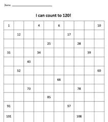 120 Chart Partially Filled 120 Chart Math School Chart