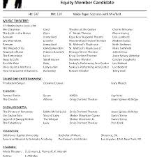 Musical Audition Resume Template 21 Musical Theatre Resume Template