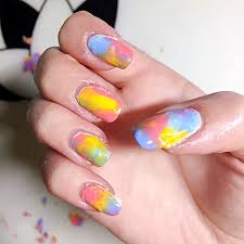 tie dye nail art without water