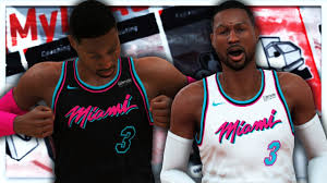Miami has used several colour combinations of this same style over the last few seasons, going with base this is the first year blue is the primary colour of the vice set. Nba 2k18 Miami Heat City Edition Jersey Court Tutorial Youtube