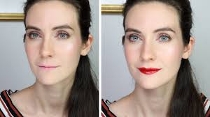 red lips tutorial for thin lips