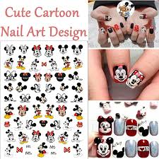 6 sheets mickey mouse nail art stickers
