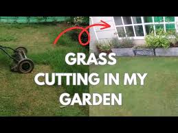 Grass Cutting With Manual Mower In My