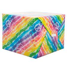 rainbow tie dye wrapping paper roll