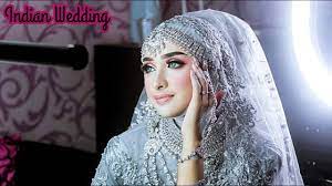 hijab pengantin india silver dan