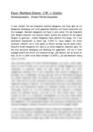 Savesave funktion marthens garten.odt for later. Faust Textinterpretation Marthens Garten 2 Teil Des Gesprachs Goethe Interpretation