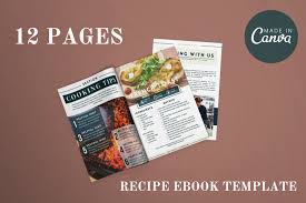 12 pages cookbook template printable