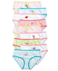 9 Pk Fruity Days Of The Week Cotton Brief Underwear Little Girls Big Girls