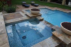 raised bond beam modern pool