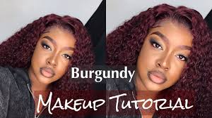 burgundy makeup and hair ft isee
