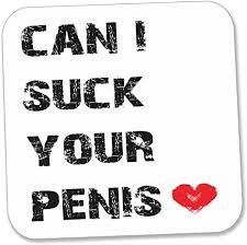 Can I Suck Your Penis? Funny Coaster with Quote for Him Valentine's Day  Birthday Anniversary Gift : Amazon.de: Home & Kitchen