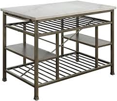 Maybe you would like to learn more about one of these? Amazon Com Yeyi Counter Height Kitchen Island Metal Kitchen Cart Storage Cart Workstation Shelf Table With 3 Tier Open Shelf Buffets Sideboards