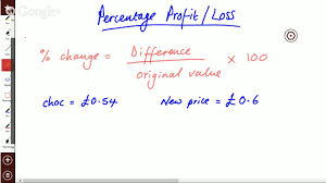 percene profit loss n you