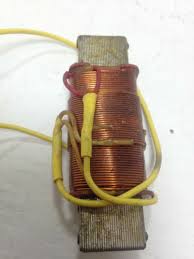 Vintage Motor Lighting Coil 2 Yellow