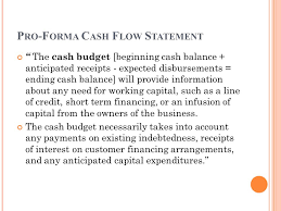 Pro Forma Cash Flow Statement Rome Fontanacountryinn Com