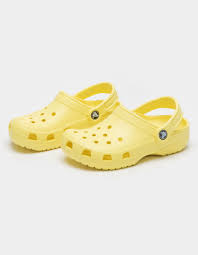 crocs clic kids yellow clogs light