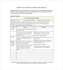 Team Meeting Agenda Example Minutes Template Free Templates For