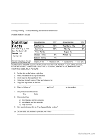 food labels english esl worksheets pdf