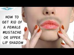 female mustache or upper lip shadow