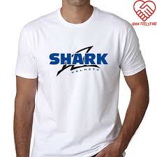 New Shark Helmets Racing Logo Mens White T Shirt Size S 3xl Ebay
