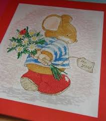 Tom Mouse Flowers For You Cross Stitch Chart