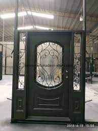 wrought iron security entry door