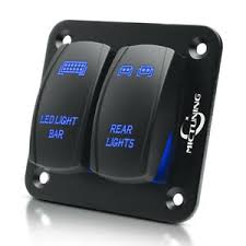 As a consequence, the switch does not light when it is on. Mictuning 2 Gang Rocker Switch Panel 5 Pin Wiring Harness Pre Wired 12 24v Blue Ebay